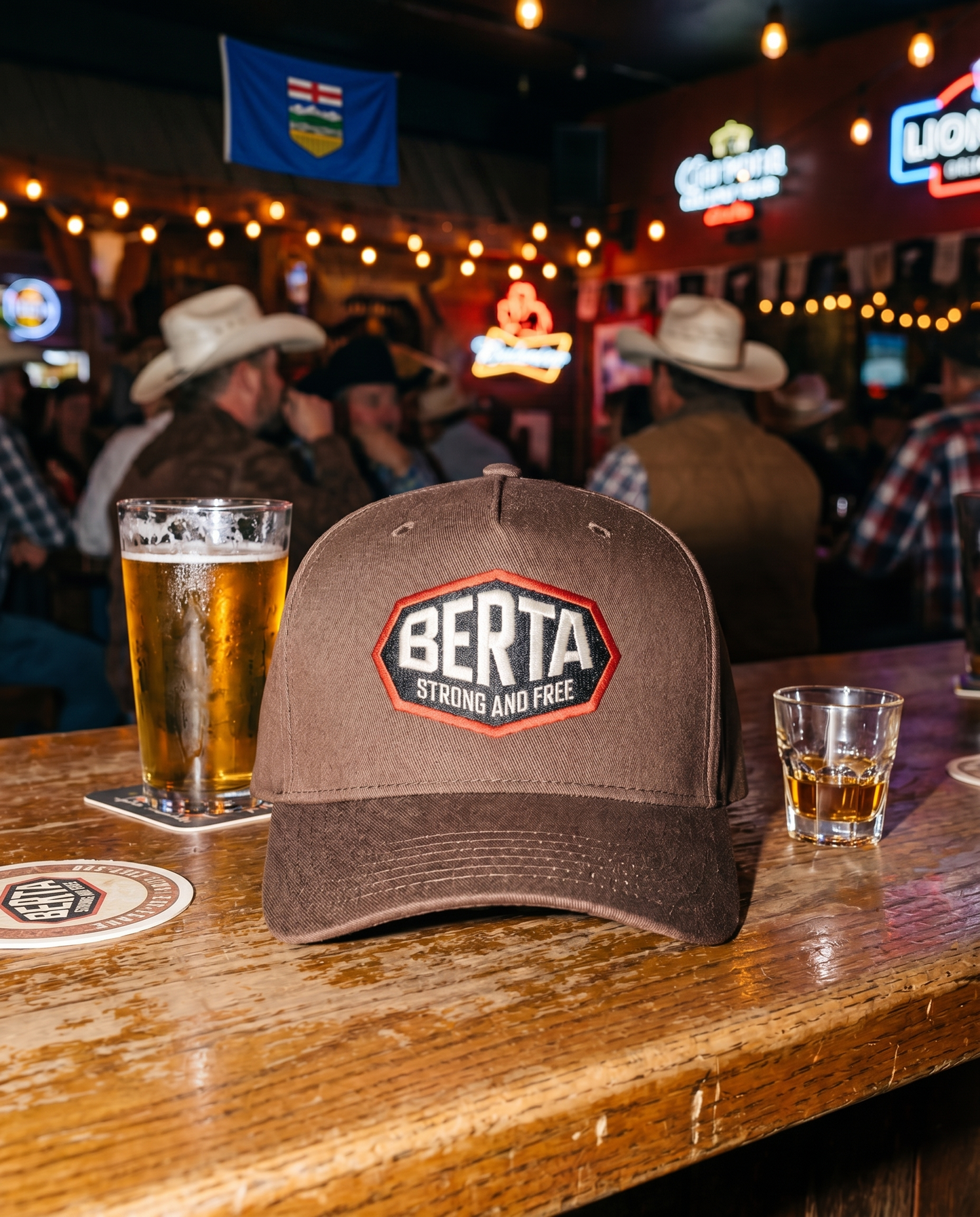 BERTA Strong and Free Embroidered Hat