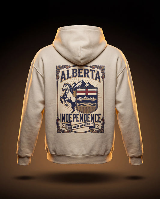 'The West Wants Out' Alberta Independence Retro Hoodie