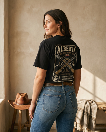 The Alberta Independent Retro Rifle Tee