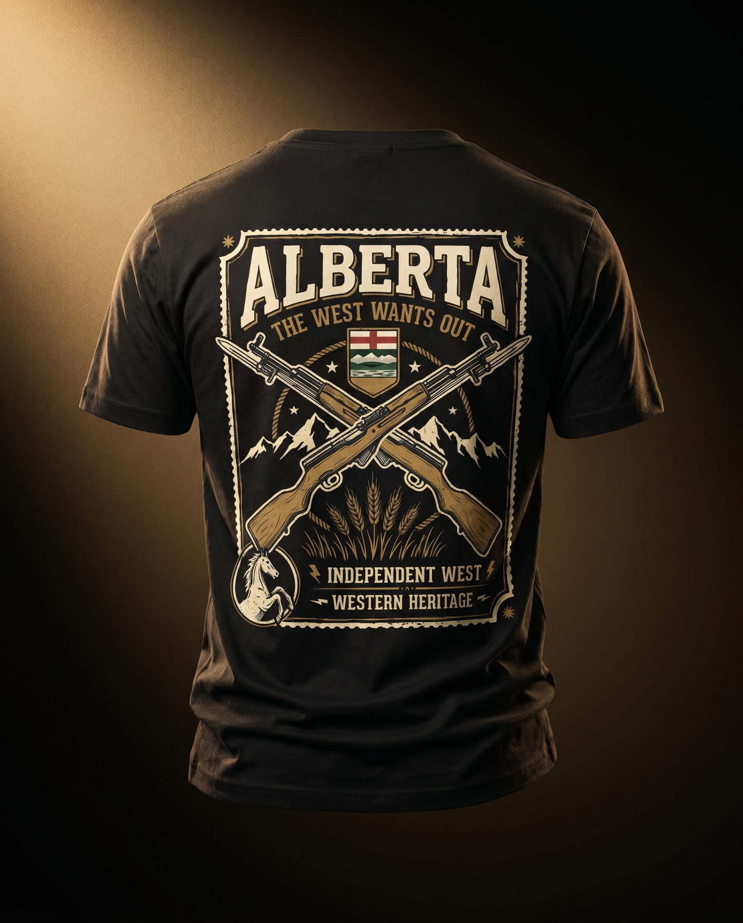 The Alberta Independent Retro Rifle Tee