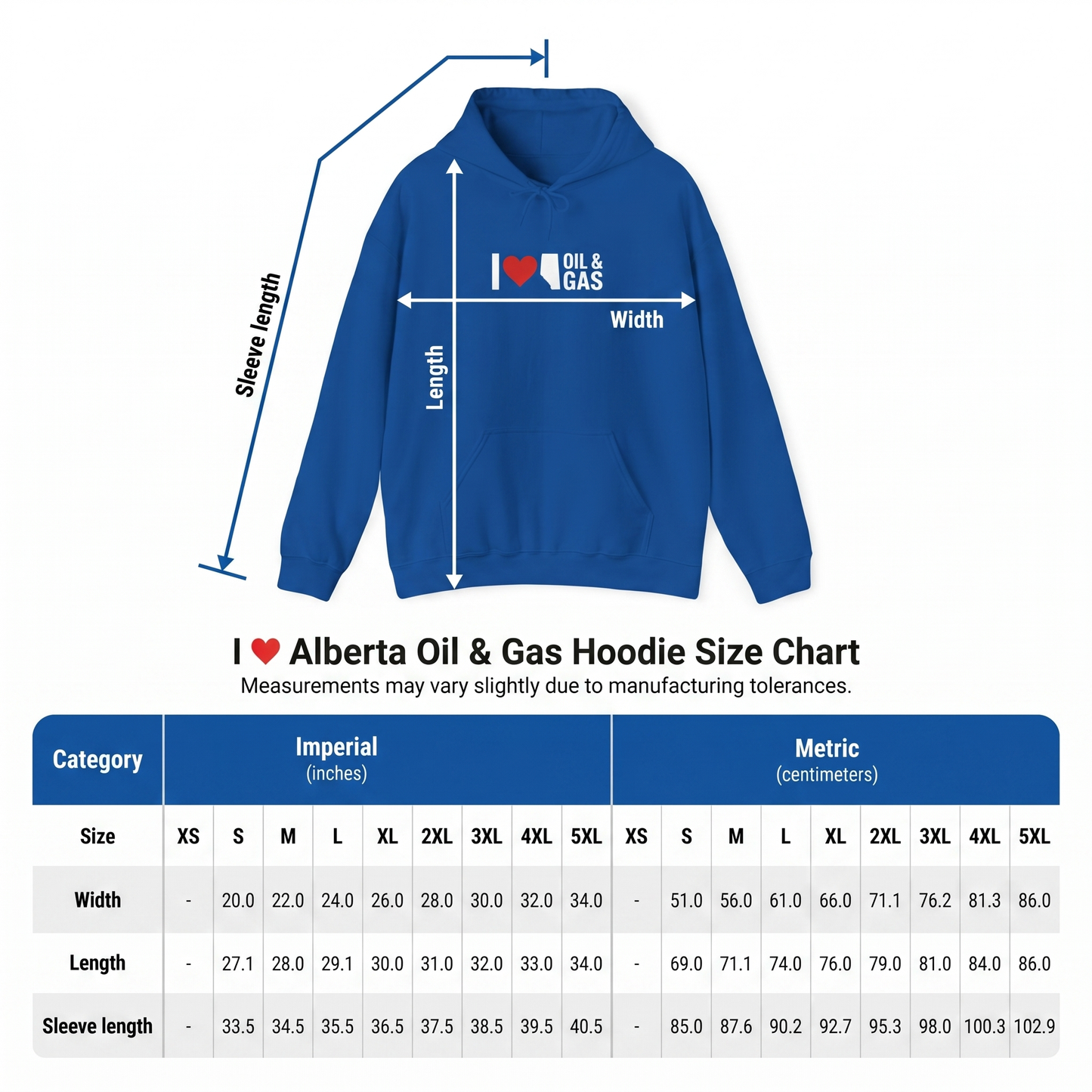I  ❤️ Alberta Oil & Gas Hoodie