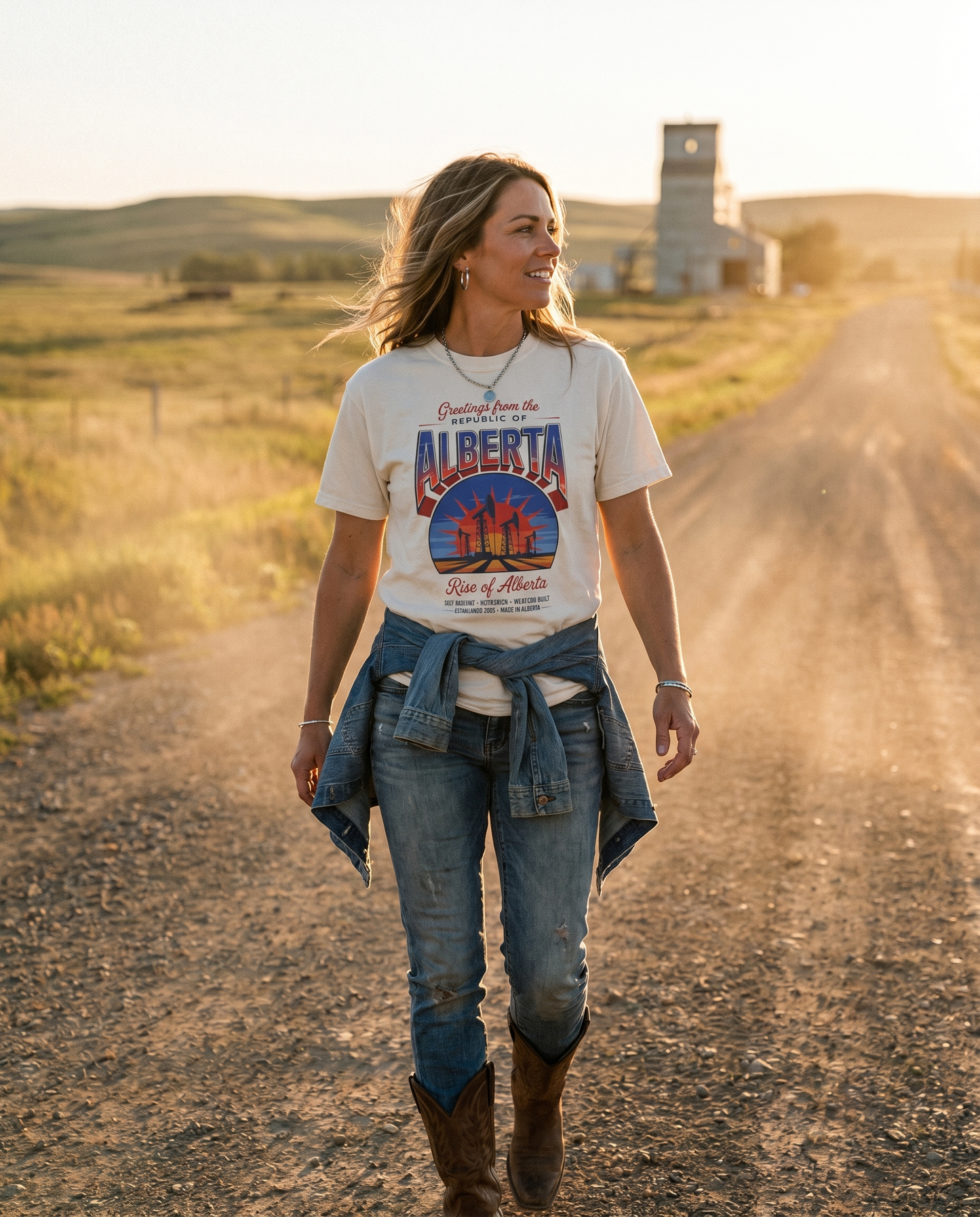 Greetings from the Republic of Alberta Vintage Style T-Shirt
