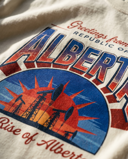 Greetings from the Republic of Alberta Vintage Style T-Shirt