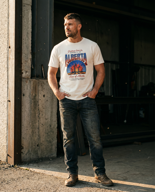 Greetings from the Republic of Alberta Vintage Style T-Shirt