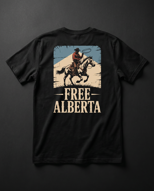 Free Albertan Cowboy Unisex Premium T-Shirt