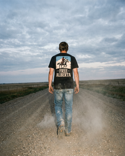 Free Albertan Cowboy Unisex Premium T-Shirt