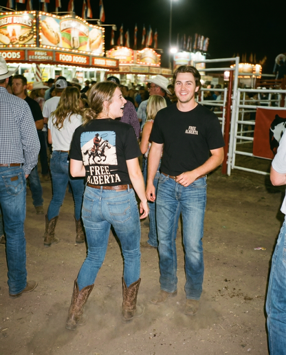 Free Albertan Cowboy Unisex Premium T-Shirt