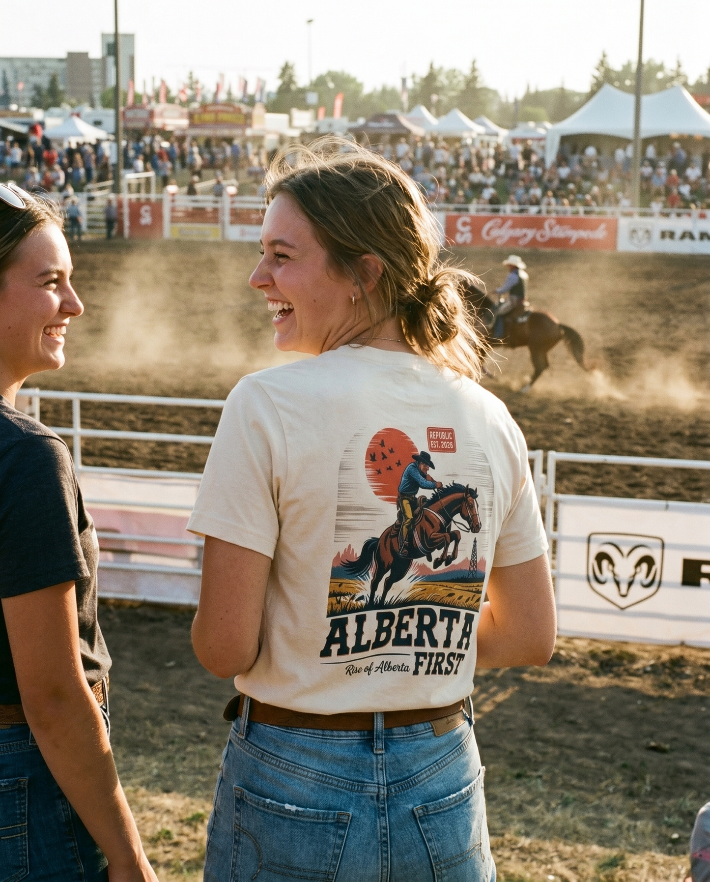 Alberta First Cowboy Rise Of Alberta T-Shirt