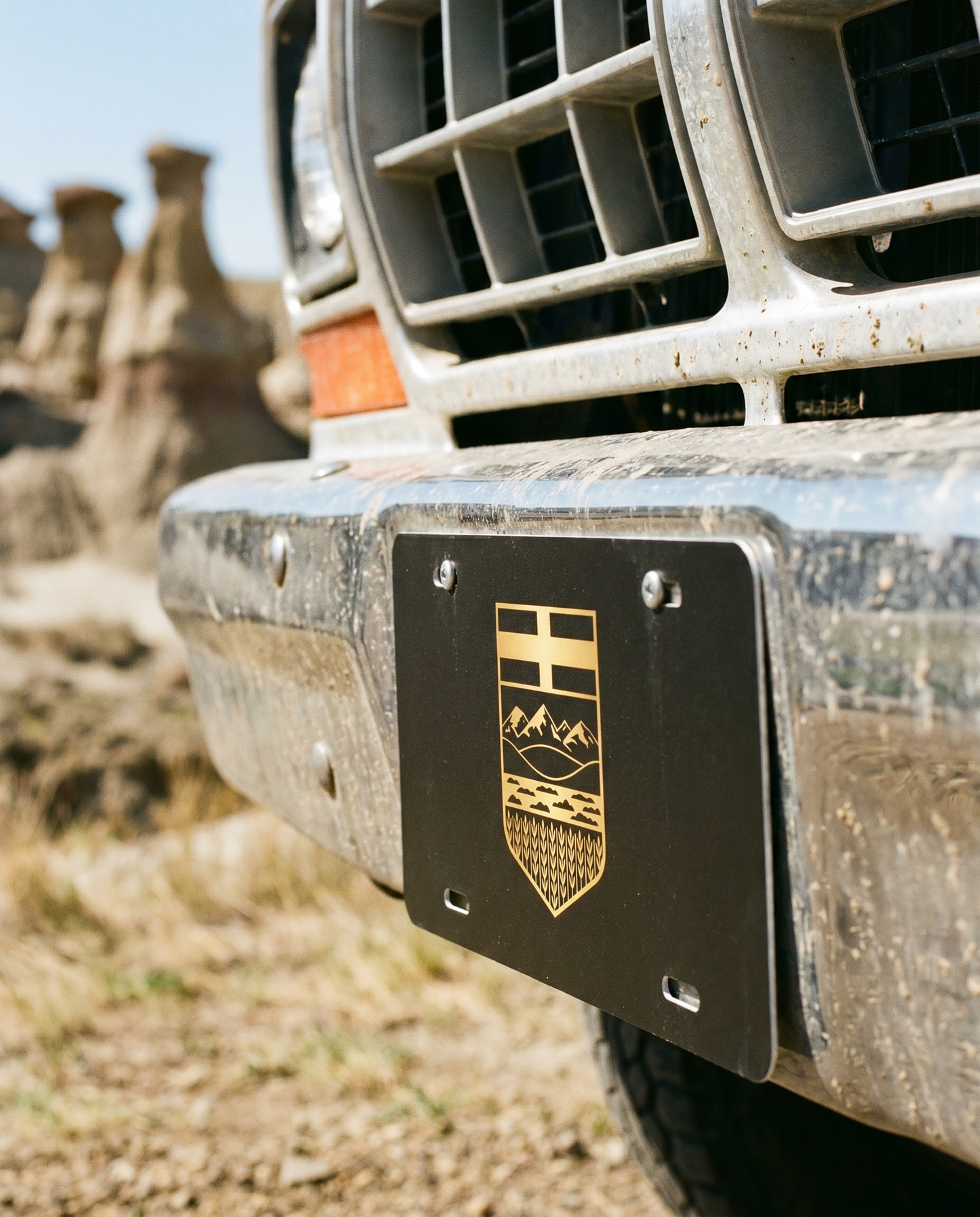 Black Gold Alberta Vanity Plate