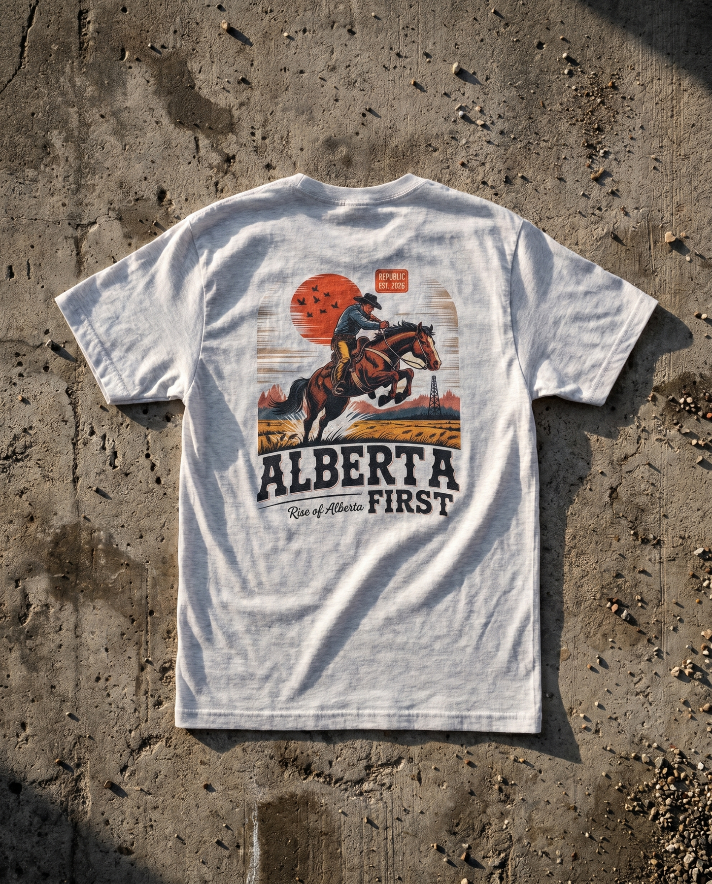 Alberta First Cowboy Rise Of Alberta T-Shirt