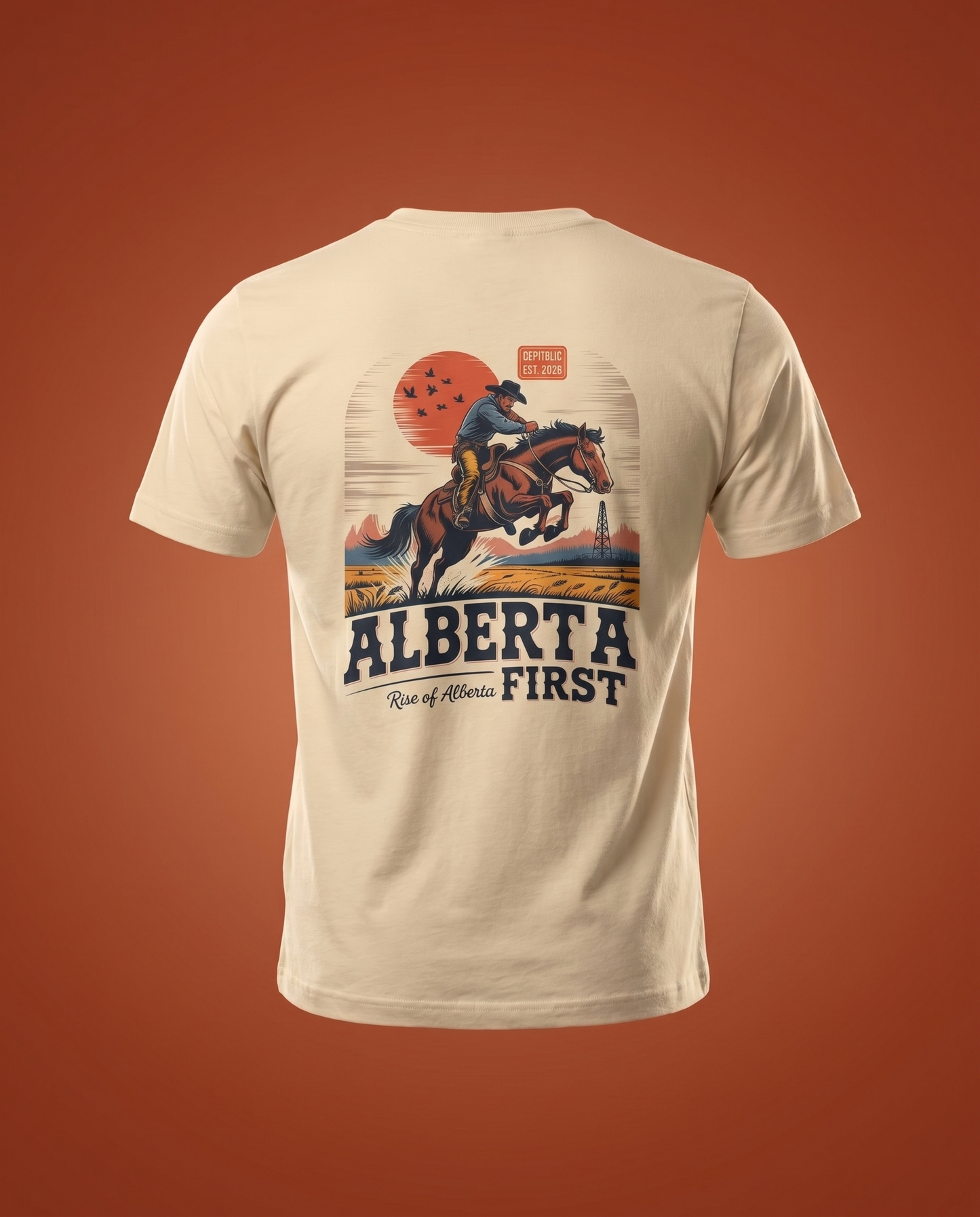 Alberta First Cowboy Rise Of Alberta T-Shirt