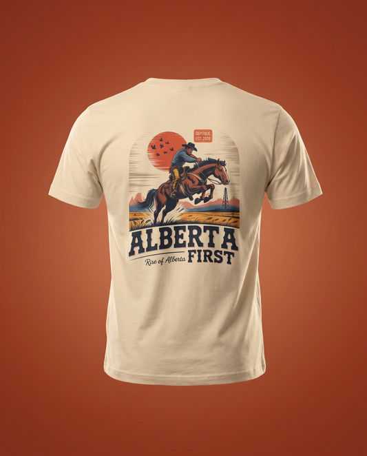 Alberta First Cowboy Rise Of Alberta T-Shirt