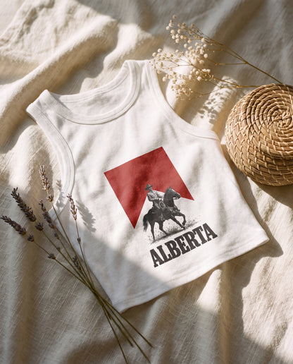 Alberta Cowboy Women's Rib Racer Tank Top