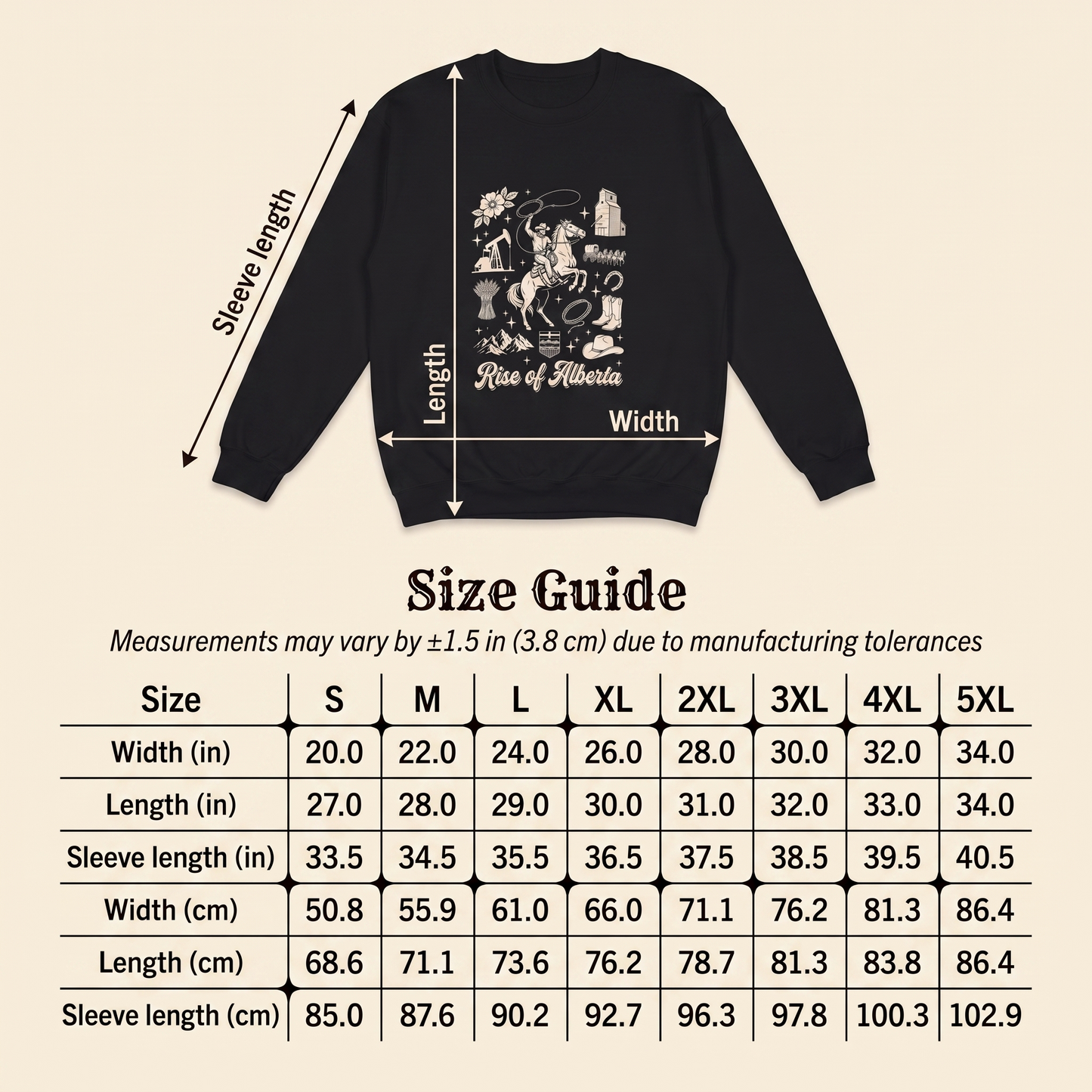 Rise of Alberta Western Sweatshirt | Cowboy Crewneck