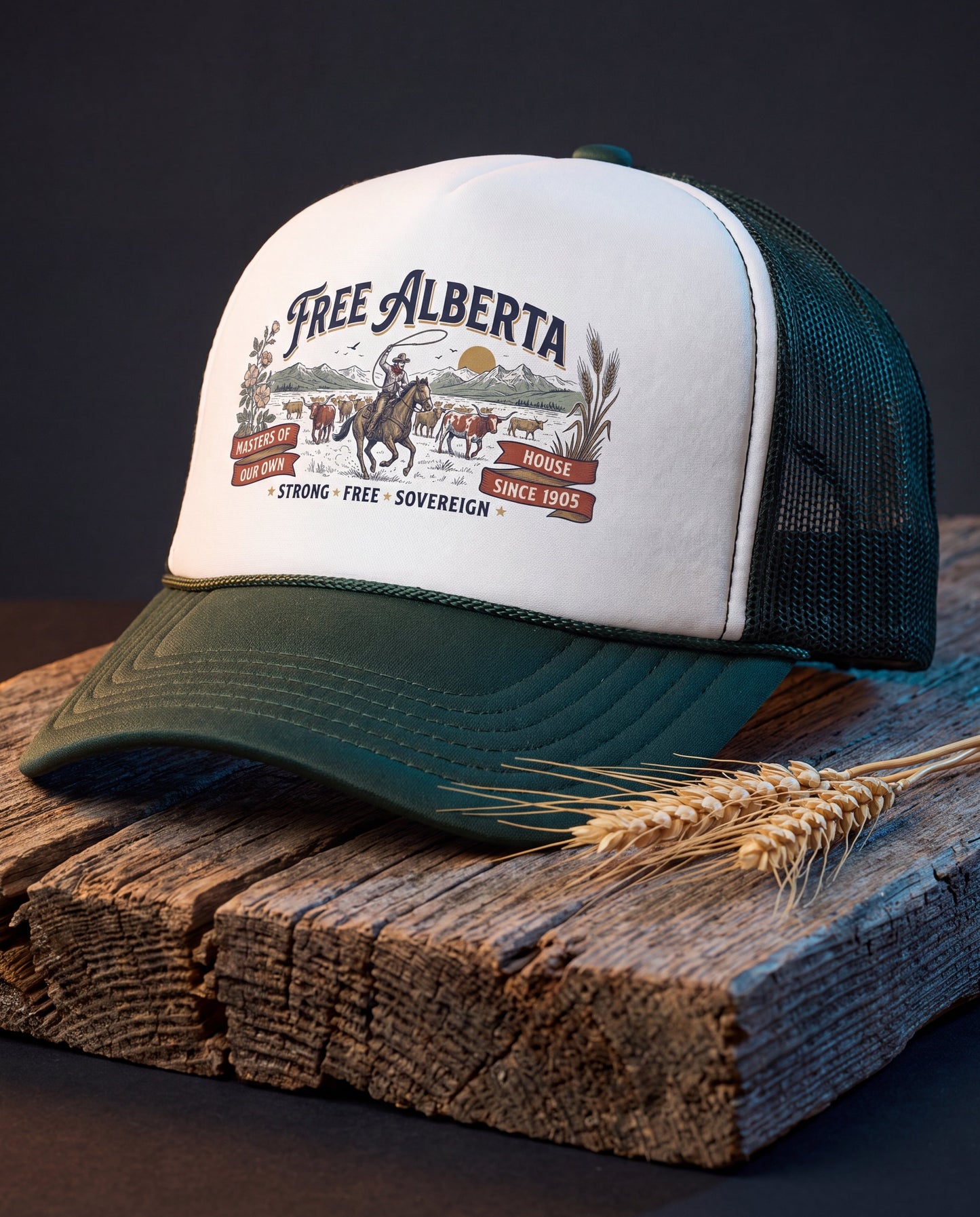 Masters of Our Own House — Casquette de camionneur vintage Western Foam Alberta