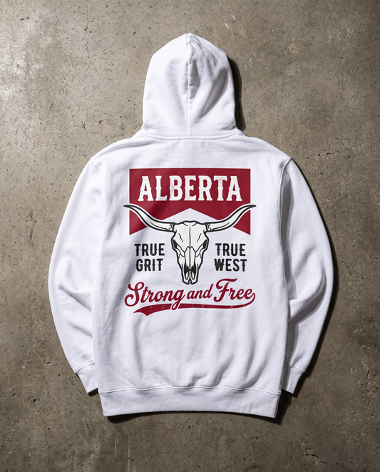 Chandail à capuchon Alberta | Crâne de bœuf Strong and Free