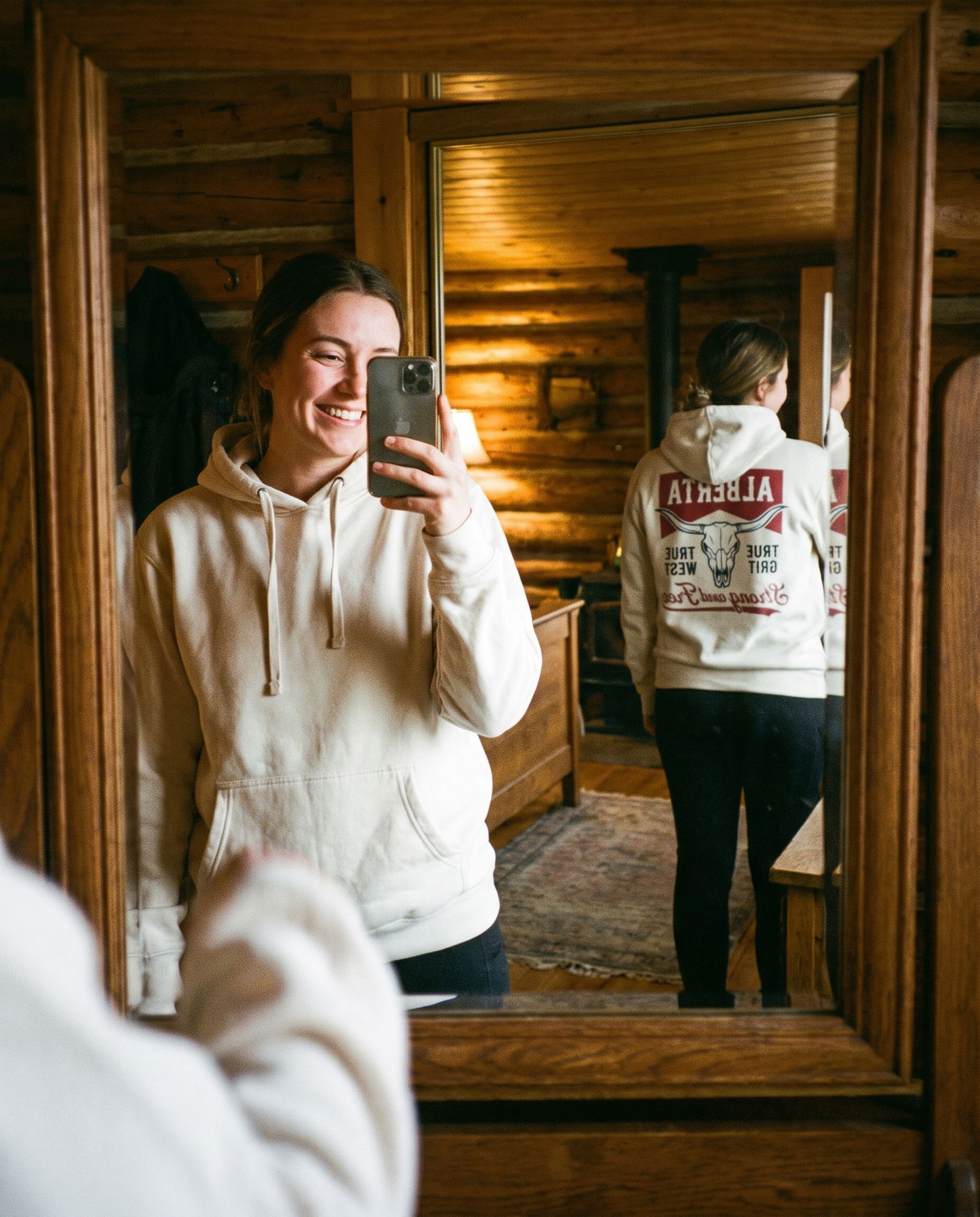 Alberta Hoodie | Strong and Free Longhorn Skull