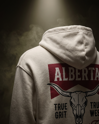 Alberta Hoodie | Strong and Free Longhorn Skull