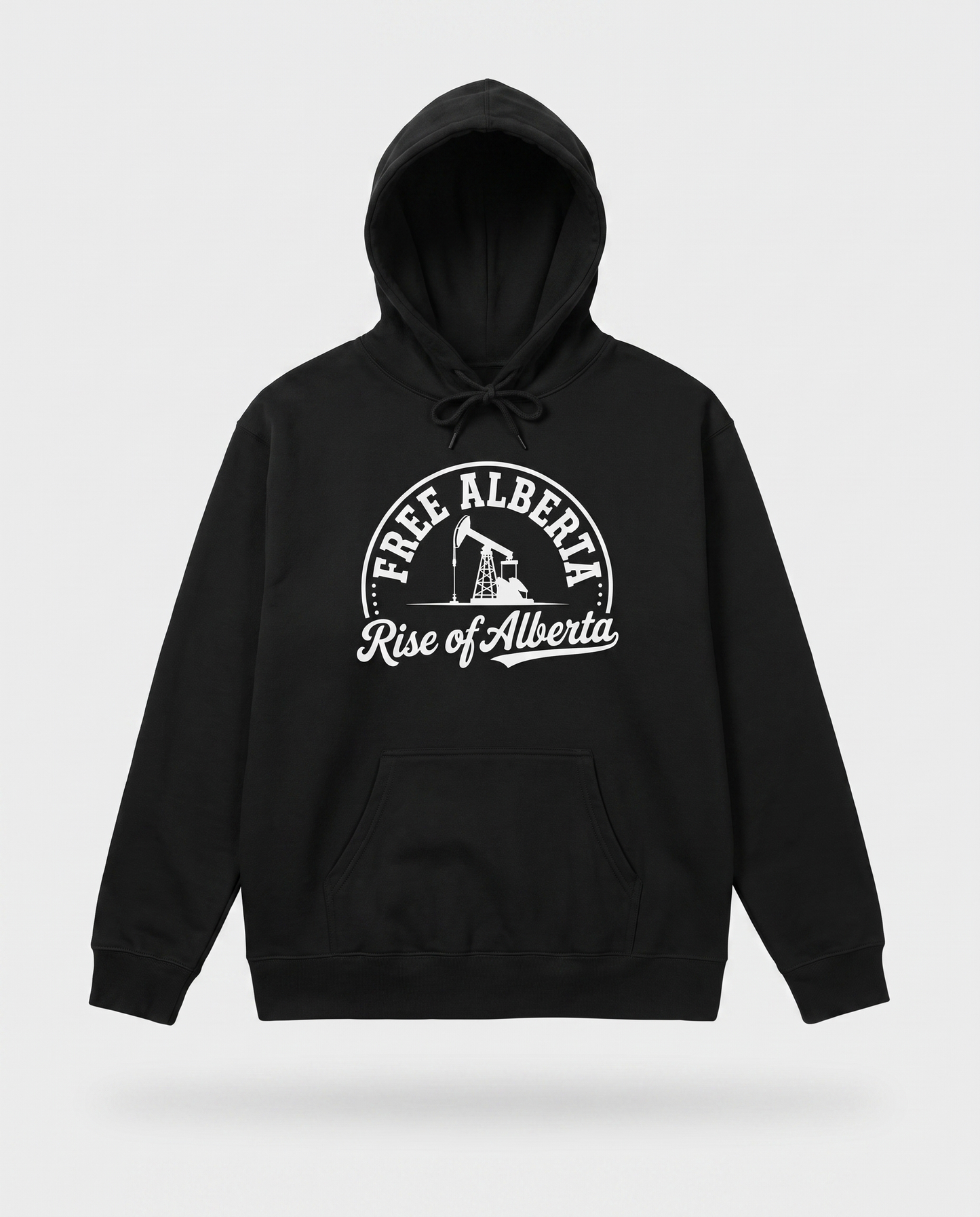 Free Alberta hoodie black studio front