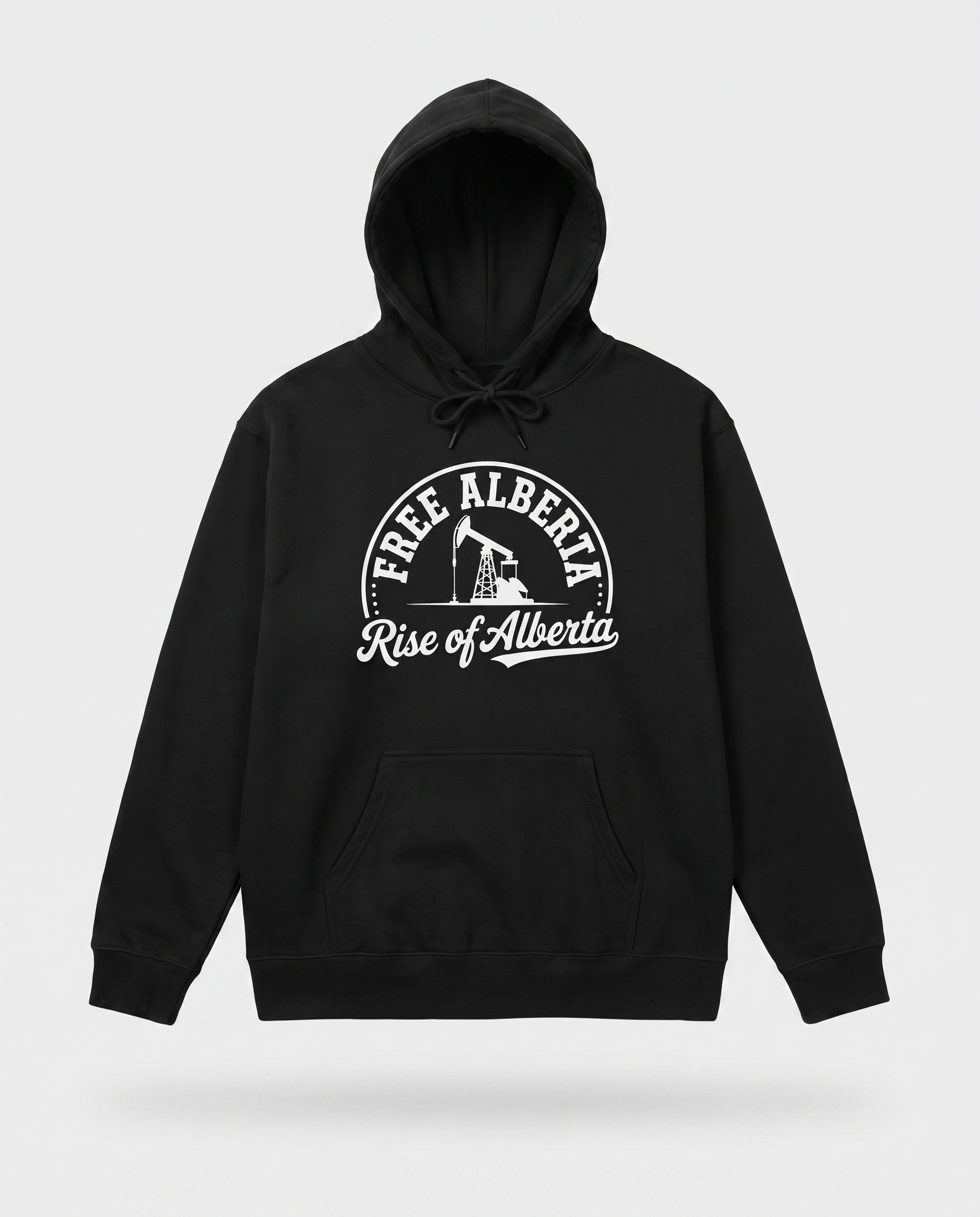 Free Alberta hoodie black studio front
