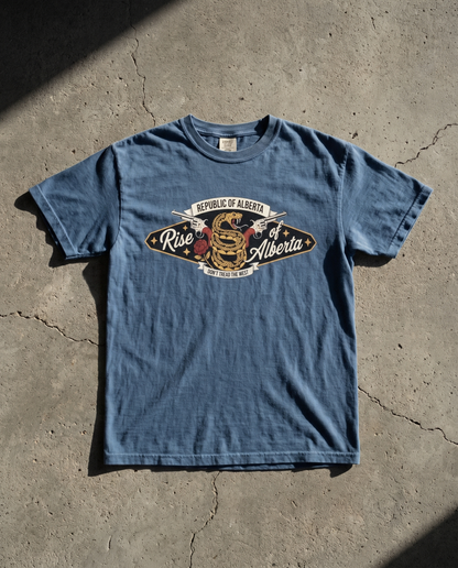 Rattlesnake Revolver Tee in Blue Jean