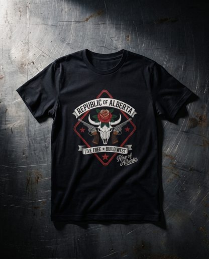 Republic of Alberta Gunslinger Tee in Black