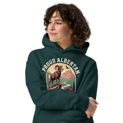 Proud Albertan Premium Quality Midnight Green Oversized Hoodie (Unisex)