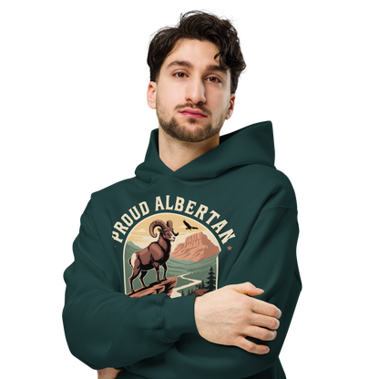 Proud Albertan Premium Quality Midnight Green Oversized Hoodie (Unisex)