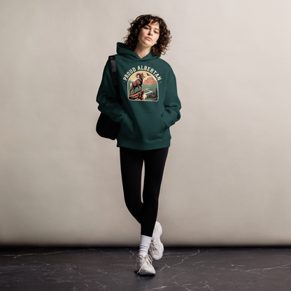 Proud Albertan Premium Quality Midnight Green Oversized Hoodie (Unisex)