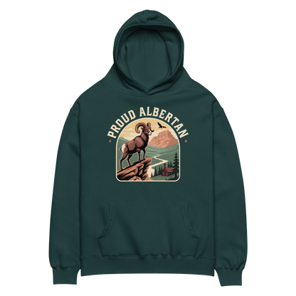 Proud Albertan Premium Quality Midnight Green Oversized Hoodie (Unisex)
