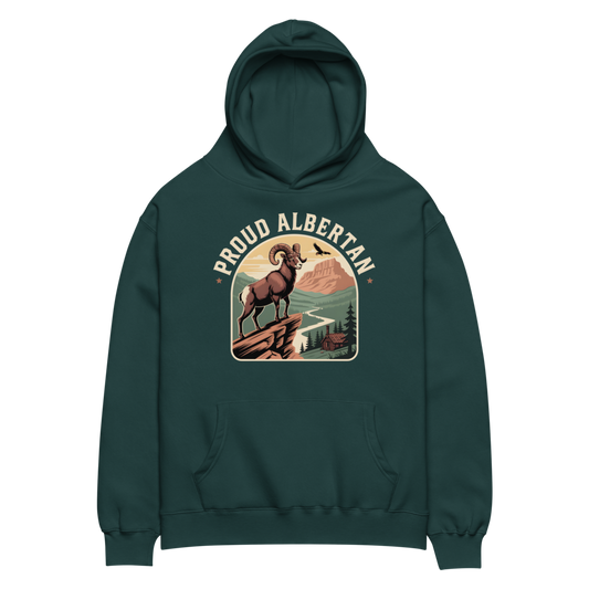 Proud Albertan Premium Quality Midnight Green Oversized Hoodie (Unisex)