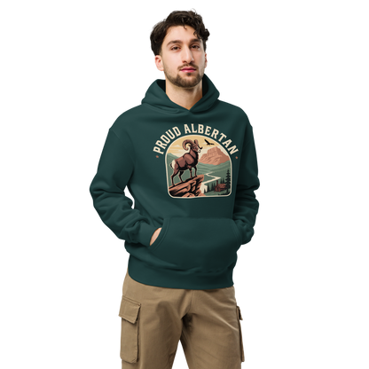 Proud Albertan Premium Quality Midnight Green Oversized Hoodie (Unisex)
